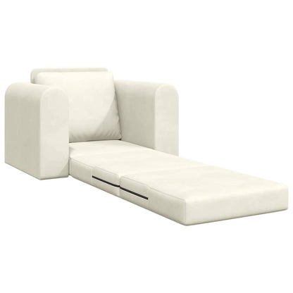 Sofá-Cama Creme 98 x 71 x 83 cm Veludo