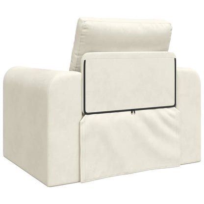 Sofá-Cama Creme 98 x 71 x 83 cm Veludo