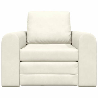 Sofá-Cama Creme 98 x 71 x 83 cm Veludo