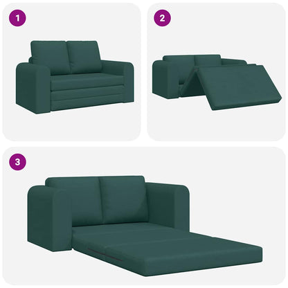 Sofá-Cama Verde-escuro 148 x 71 x 83 cm tecido