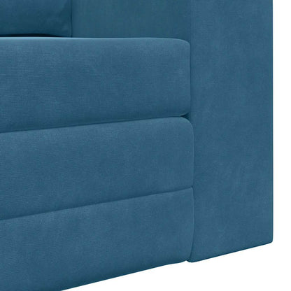 Sofá-Cama Azul 148 x 71 x 83 cm Veludo