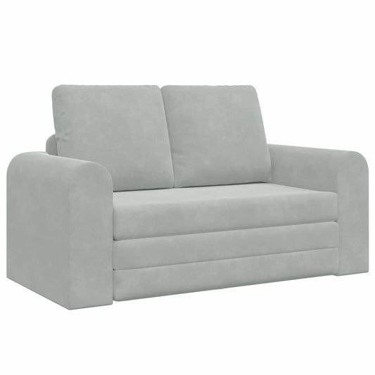 Sofá-Cama Cinzento-claro 148 x 71 x 83 cm Veludo