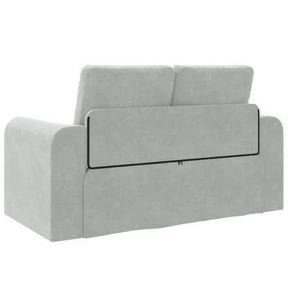 Sofá-Cama Cinzento-claro 148 x 71 x 83 cm Veludo