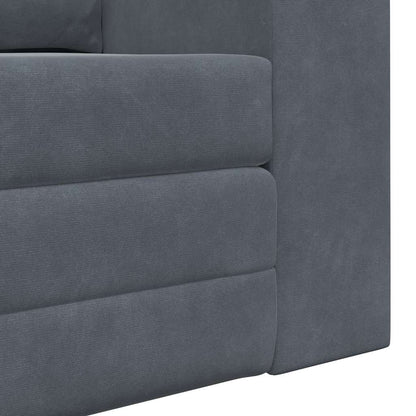 Sofá-Cama Cinzento escuro 148 x 71 x 83 cm Veludo