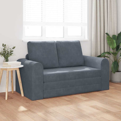 Sofá-Cama Cinzento escuro 148 x 71 x 83 cm Veludo