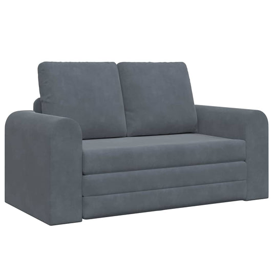 Sofá-Cama Cinzento escuro 148 x 71 x 83 cm Veludo