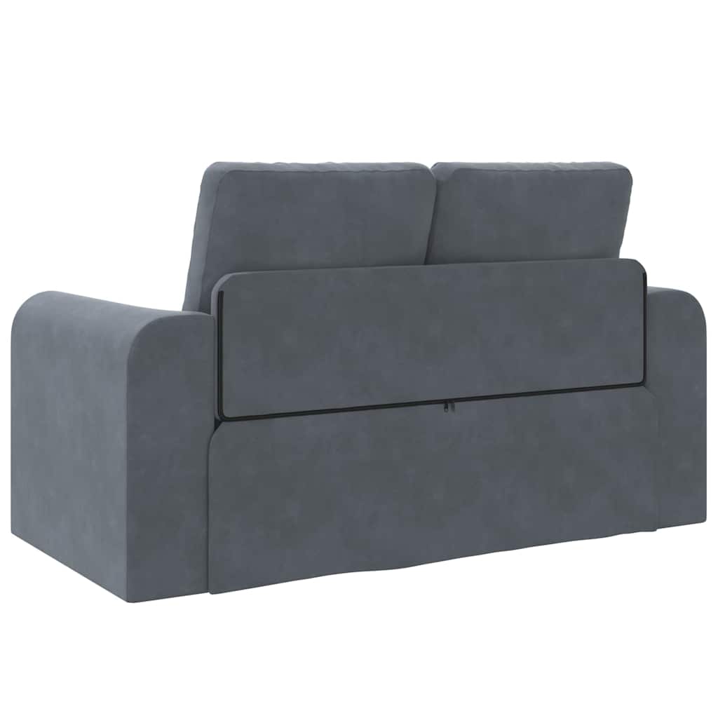 Sofá-Cama Cinzento escuro 148 x 71 x 83 cm Veludo