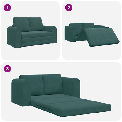 Sofá-Cama Verde-escuro 148 x 71 x 83 cm Veludo