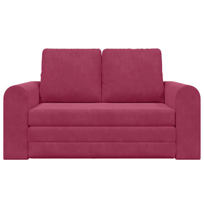 Sofá-Cama Vinho Vermelho 148 x 71 x 83 cm Veludo
