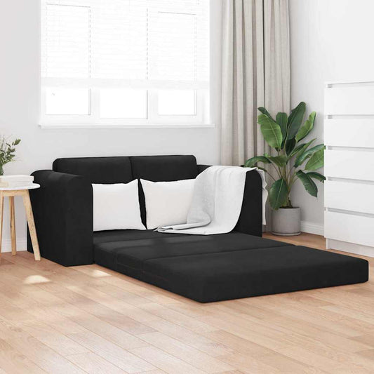 Sofá-Cama Preto 148 x 71 x 83 cm Veludo