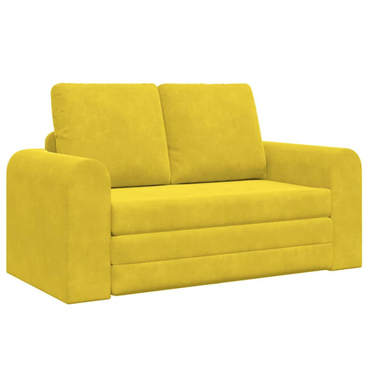Sofá-Cama Amarelo 148 x 71 x 83 cm Veludo