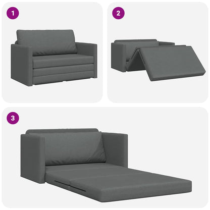 Sofá-Cama Cinzento escuro 124 x 71 x 78 cm tecido