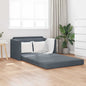 Sofá-Cama Cinza Escuro 124 x 204 x 61 cm Veludo