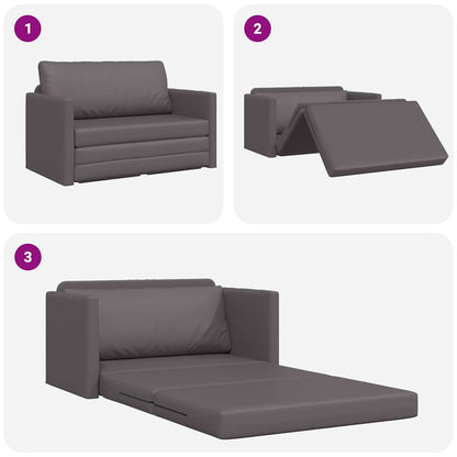 Sofá-Cama Cinzeto 124 x 71 x 78 cm Couro Artificial