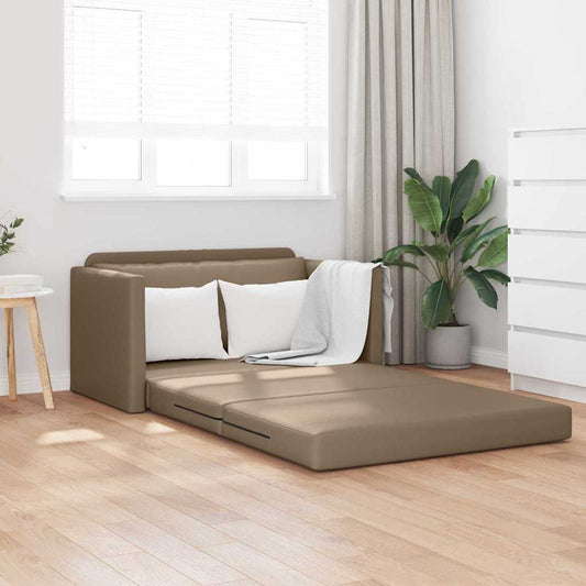Sofá-Cama Cappuccino 124 x 71 x 78 cm Couro Artificial