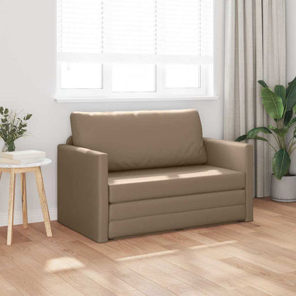 Sofá-Cama Cappuccino 124 x 71 x 78 cm Couro Artificial