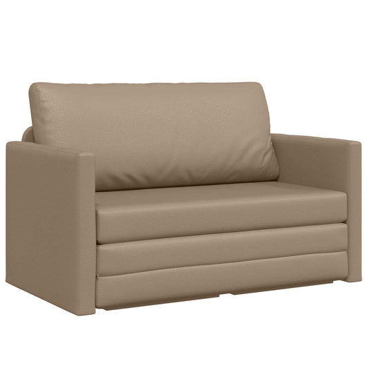 Sofá-Cama Cappuccino 124 x 71 x 78 cm Couro Artificial