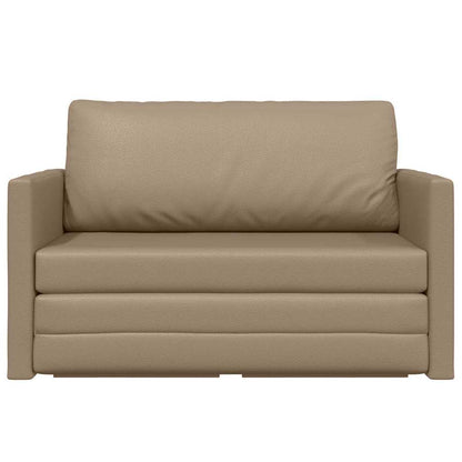 Sofá-Cama Cappuccino 124 x 71 x 78 cm Couro Artificial