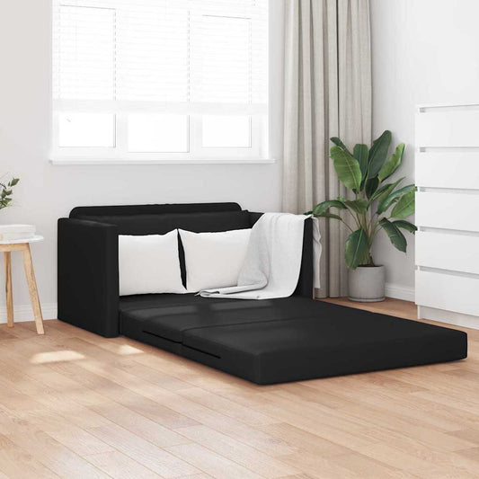 Sofá-Cama Preto 124 x 71 x 78 cm Couro Artificial