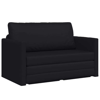 Sofá-Cama Preto 124 x 71 x 78 cm Couro Artificial