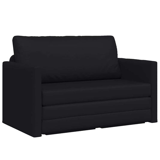 Sofá-Cama Preto 124 x 71 x 78 cm Couro Artificial