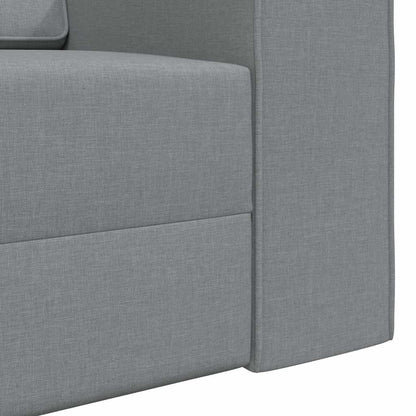 Sofá-cama de chão Cinzento-claro 245 x 78 x 77 cm tecido