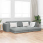 Sofá-cama de chão Cinzento-claro 245 x 78 x 77 cm tecido