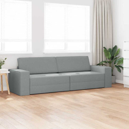 Sofá-cama de chão Cinzento-claro 245 x 78 x 77 cm tecido