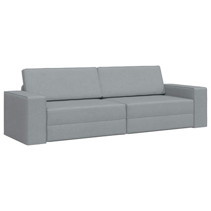Sofá-cama de chão Cinzento-claro 245 x 78 x 77 cm tecido