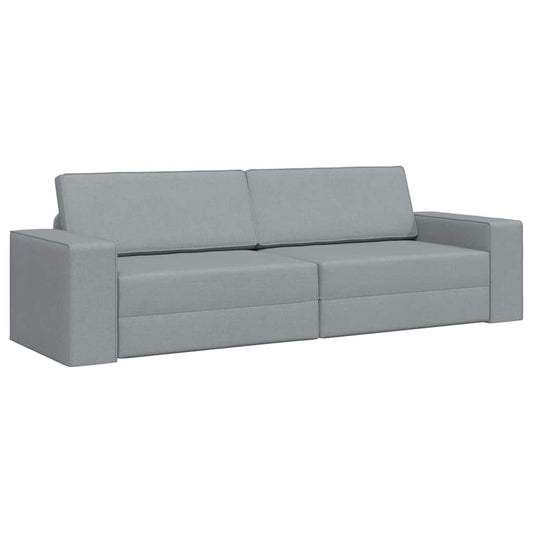 Sofá-cama de chão Cinzento-claro 245 x 78 x 77 cm tecido