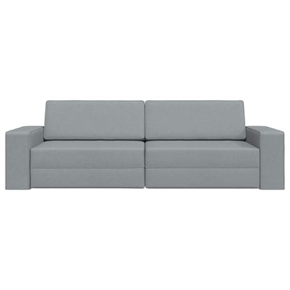 Sofá-cama de chão Cinzento-claro 245 x 78 x 77 cm tecido