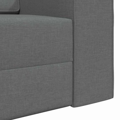 Sofá-cama de chão Cinza Escuro 245 x 78 x 77 cm tecido