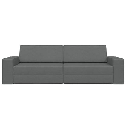Sofá-cama de chão Cinza Escuro 245 x 78 x 77 cm tecido