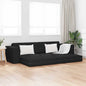 Sofá-cama de chão Preto 245 x 78 x 77 cm tecido