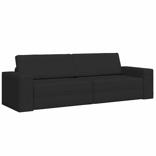 Sofá-cama de chão Preto 245 x 78 x 77 cm tecido