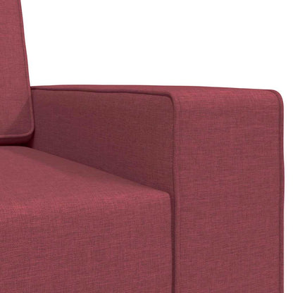 Sofá-cama de chão vermelho tinto 245 x 78 x 77 cm tecido