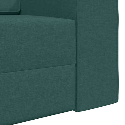 Sofá-cama de chão Verde-escuro 245 x 78 x 77 cm tecido