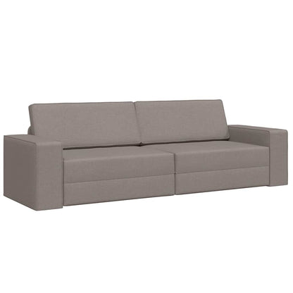Sofá-cama de chão Cinzento-acastanhado 245 x 78 x 77 cm tecido