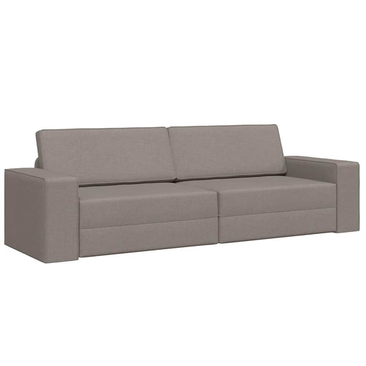 Sofá-cama de chão Cinzento-acastanhado 245 x 78 x 77 cm tecido
