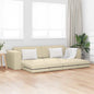 Sofá-cama Creme 245 x 78 x 77 cm tecido