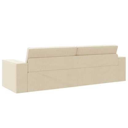 Sofá-cama Creme 245 x 78 x 77 cm tecido