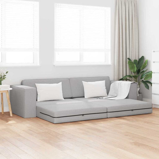 Sofá-cama Cinza Nuvem 245 x 78 x 77 cm tecido