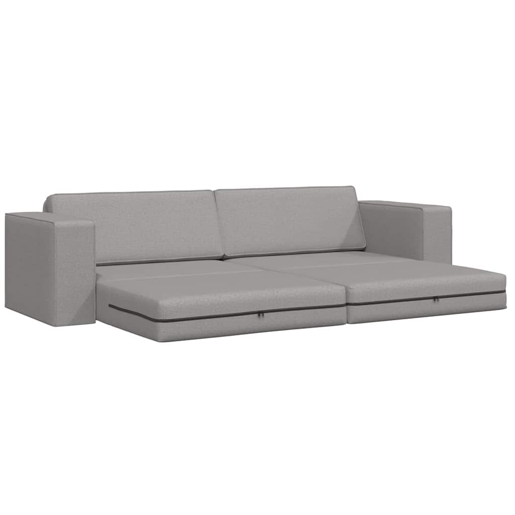 Sofá-cama Cinza Nuvem 245 x 78 x 77 cm tecido