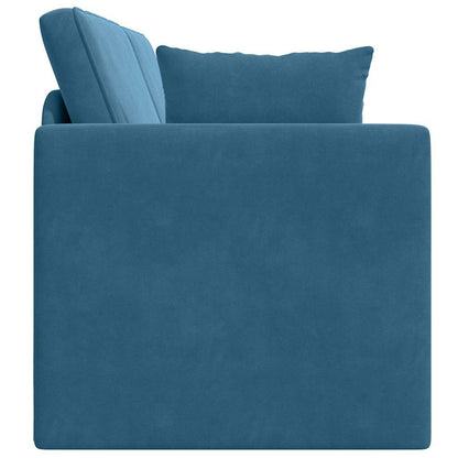Sofá-Cama Azul 213 x 70 x 77 cm Veludo