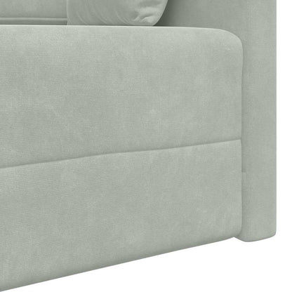Sofá-Cama Cinzento-claro 213 x 70 x 77 cm Veludo