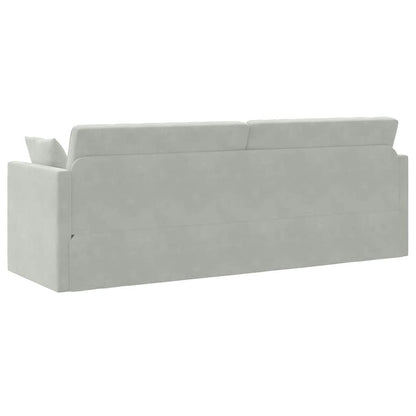 Sofá-Cama Cinzento-claro 213 x 70 x 77 cm Veludo