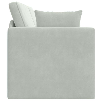 Sofá-Cama Cinzento-claro 213 x 70 x 77 cm Veludo