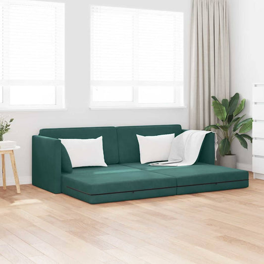 Sofá-Cama Verde-escuro 213 x 70 x 77 cm Veludo