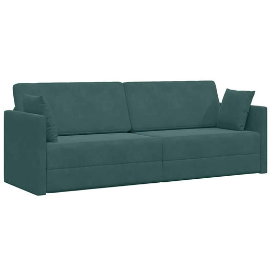 Sofá-Cama Verde-escuro 213 x 70 x 77 cm Veludo