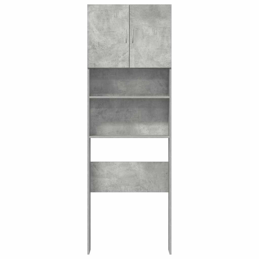 Armário máquina lavar roupa derivados madeira concreto cinza